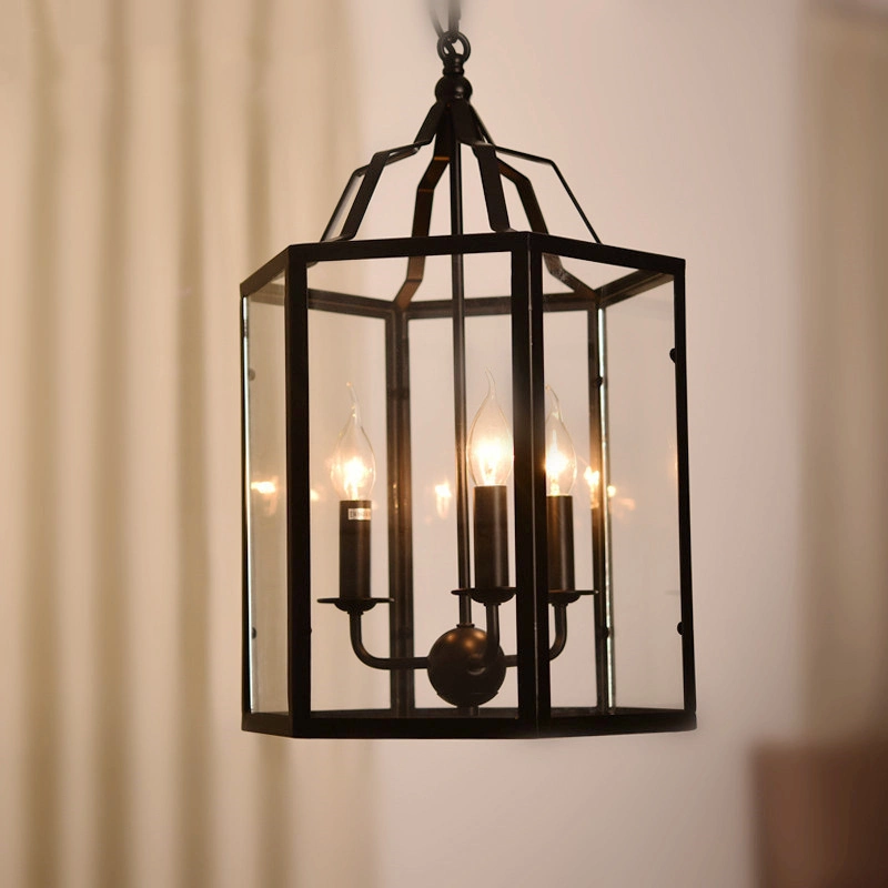 Vintage LED Candle Chandelier Black Candlesticks Bird Cages Living Rroom Loft Black Chandelier (WH-CI-125)