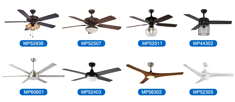 52 Inch Modern Indoor Decorate Plywood Blade DC Ceiling Fan with Remote Control Ventilador