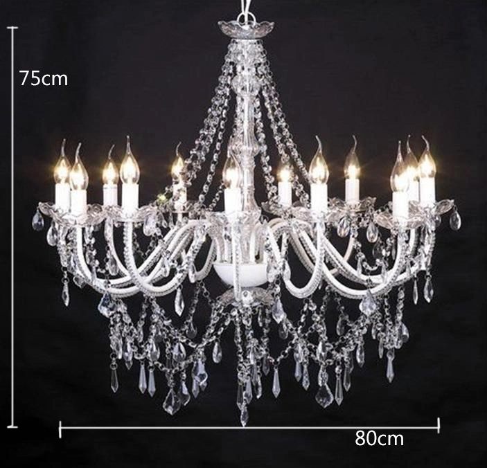 Hot Sale Candle Acrylic Lighting Crystal Chandelier 12 Arms