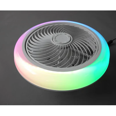 Ventilador de araña de montaje empotrado decorativo regulable en 3 colores, lámpara de ventilador con Control remoto, ventiladores de techo LED DC modernos con luz