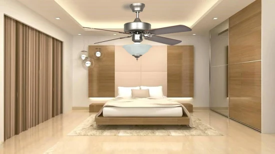 Ventilador de techo con hoja de ventilador Reversible negro mate de cristal para electrodomésticos con luz LED, ventilador de techo para dormitorio y sala de estar