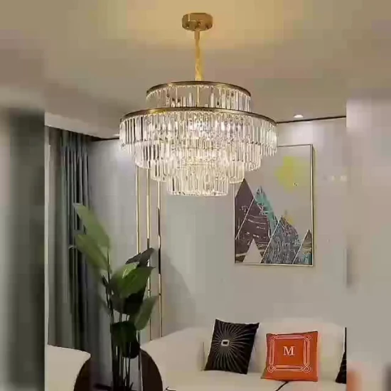 Iluminación Moderna Circular Hierro E14X16 Diamon K9 Crystal Chandelier Luxury